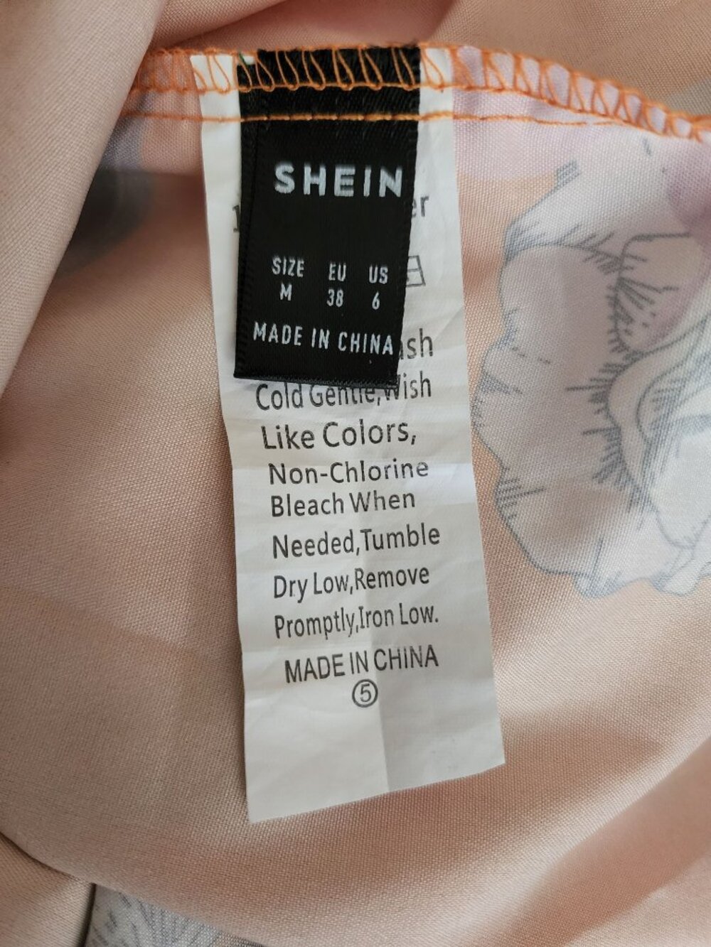 SHEIN Women's Floral Print Halter Long A-Line Dress Orange/Multi Size Medium‎ - Picture 6 of 11